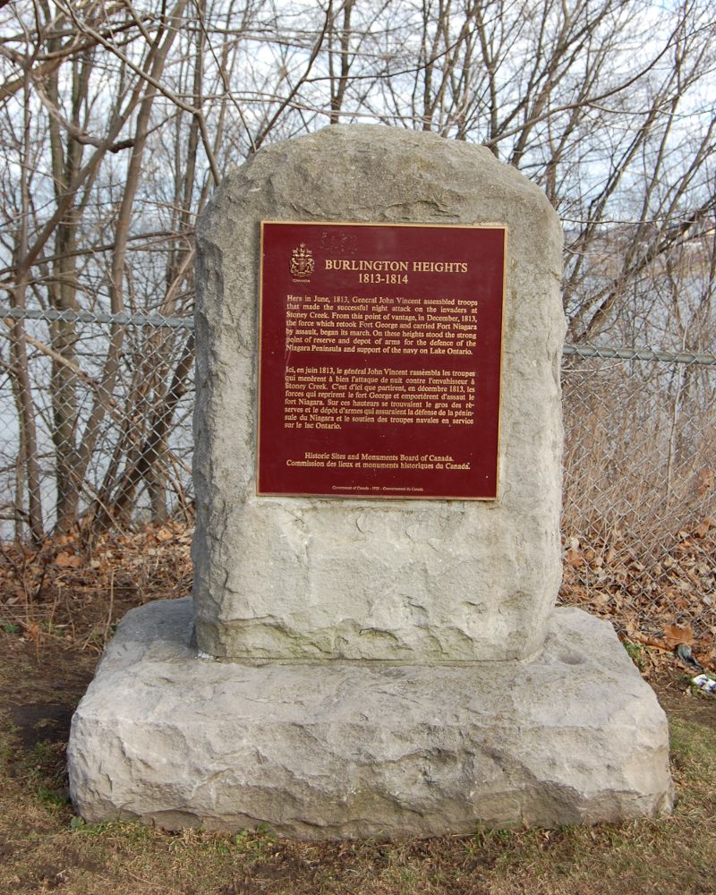 [Historic Plaque at Burlington Heights]