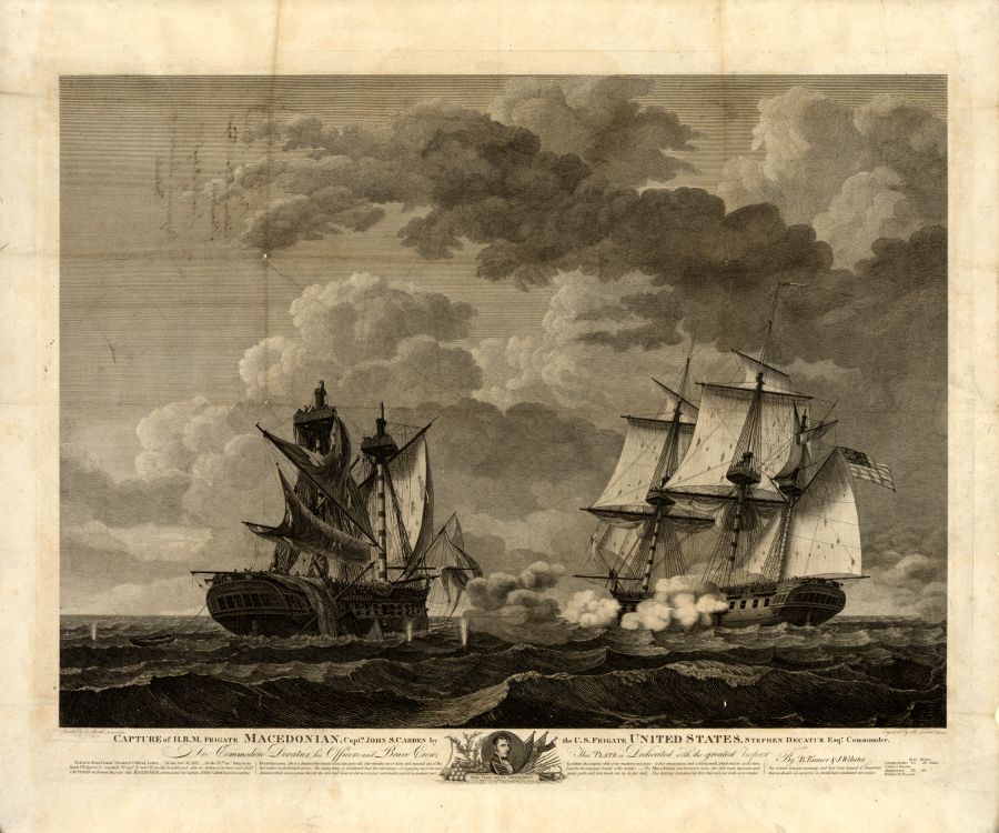 [Capture of H.B.M. Frigate Macedonian, Capt. J.S. Carden by the U.S. frigate United States, Stephen Decatur, Esqr., Commander]