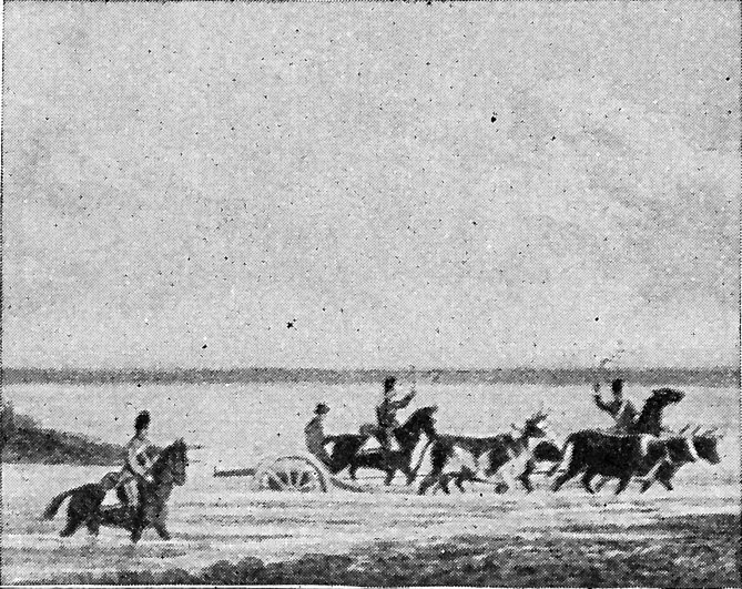 [Hauling Cannon, From "Upper Canada Sketches."]