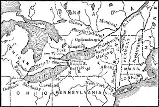 [Map of the Great Lakes and St. Lawrence regions]