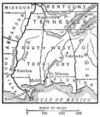 [Map of the Southwest United States around the time of the War of 1812]