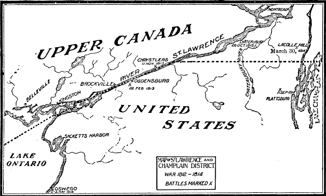 [Map of the St. Lawrence and Champlain Region]