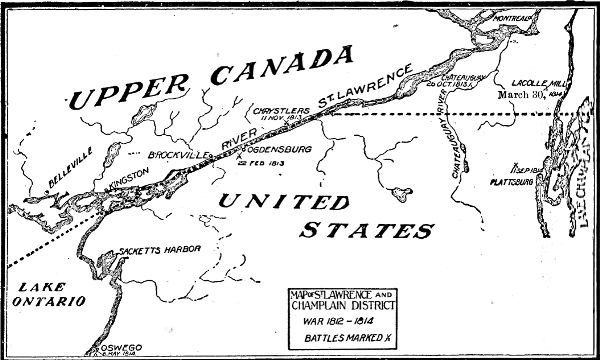 [Map of the St. Lawrence and Champlain district]