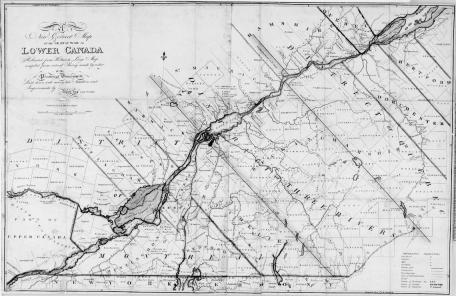 [A new correct map of the seat of war in Lower Canada protracted from Holland's large map compiled from actual survey made by order of the provincial government laid down with many late additions and improvements by Amos, Lay, Land Surveyor.]