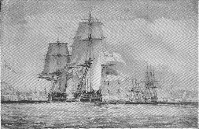 [The Shannon and the Chesapeake in Halifax Harbour]