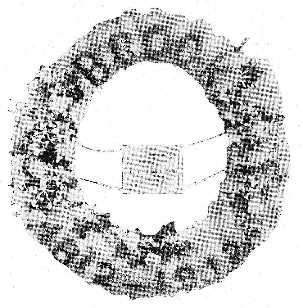 [Wreath placed on Brock's Monument in St. Paul's Cathedral, London, Eng. by the Government of Canada.]